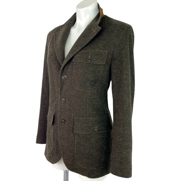 Ralph Lauren Soft Lightweight Herringbone Field Jacket Blazer Sz 4 XS - Picture 5 of 14